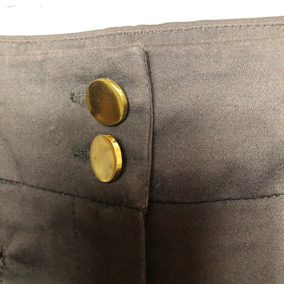 New Directions Capri Pants Chocolate Brown with Gold Size 6 - Picture 3 of 8